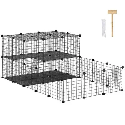 PawHut Parque para Mascota 175x105x70 cm Negro 1 Article