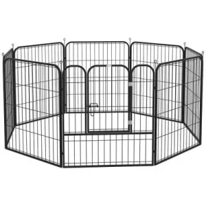PawHut Parque para Mascota 80x80 cm Negro 1 Article