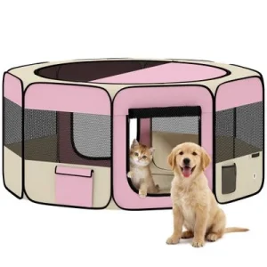 PawHut Parque para Mascota 90x90x41cm Rosa 1 Article