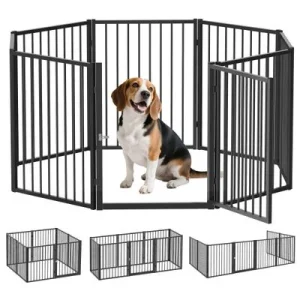 PawHut Parque para Perro 240x120x76 cm Negro 1 Article