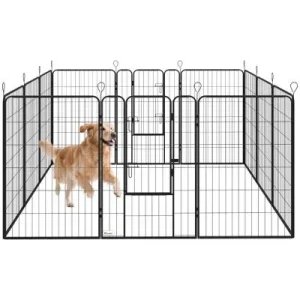PawHut Parque para Perro 80x1.5x120 cm Negro 1 Article