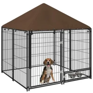PawHut Parque para Perro Café