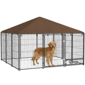 PawHut Parque para Perro Negro