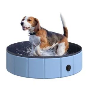 PawHut Piscina para Mascota Ø80x20 cm Azul 1 Article