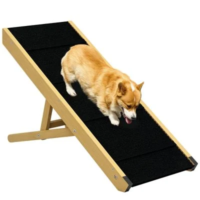 PawHut Rampa para Mascota 83.5x35x47.5 cm Natural y Negro 1 Article