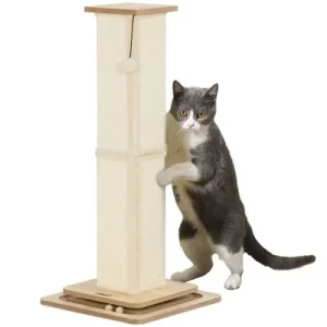 PawHut Rascador para Gato 39.5x39.5x87 cm Roble 1 Article
