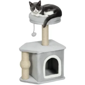 PawHut Rascador para Gato Gris Claro