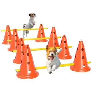 PawHut Set Agilidad Perro 80x22.5X30 cm Naranja 1 Article