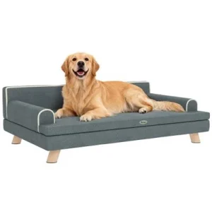 PawHut Sofá para Perro 100x62x32 cm Gris Oscuro 1 Article