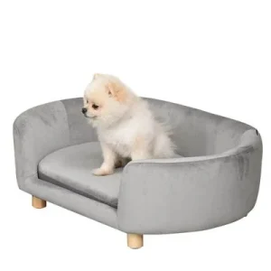 PawHut Sofá para Perro Gris Claro