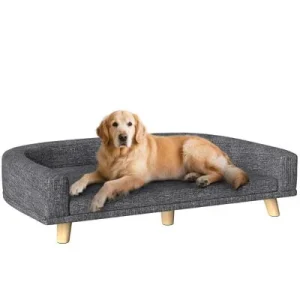 PawHut Sofá para Perro Gris Oscuro