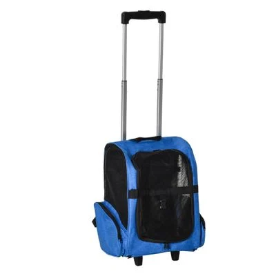 PawHut Transportín Carrito para Mascota Azul