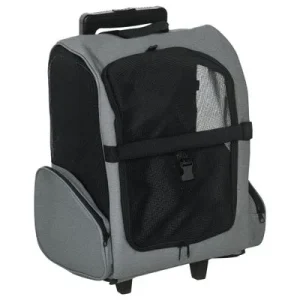 PawHut Transportín Carrito para Mascota Gris