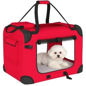 PawHut Transportín para Mascota Rojo