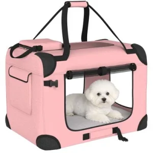 PawHut Transportín para Mascota Rosa
