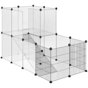 PawHut Valla para Animales Pequeño 140x70x90 cm Transparente 1 Article