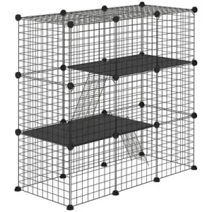 PawHut Valla para Mascota 105x45x105 cm Negro 1 Article