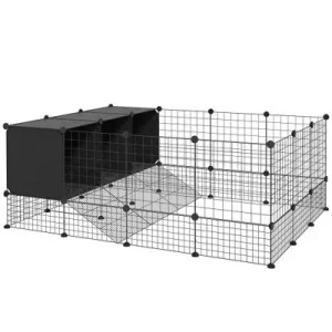PawHut Valla para Mascota 140x105x52 cm Negro 1 Article