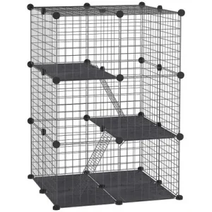 PawHut Valla para Mascota 70x70x105 cm Negro 1 Article