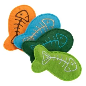 Peces Marlin juguete con catnip para gatos Set de 4 unidades