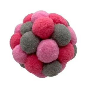Pelota Aumüller Pink Plush juguete para gatos 1 unidad