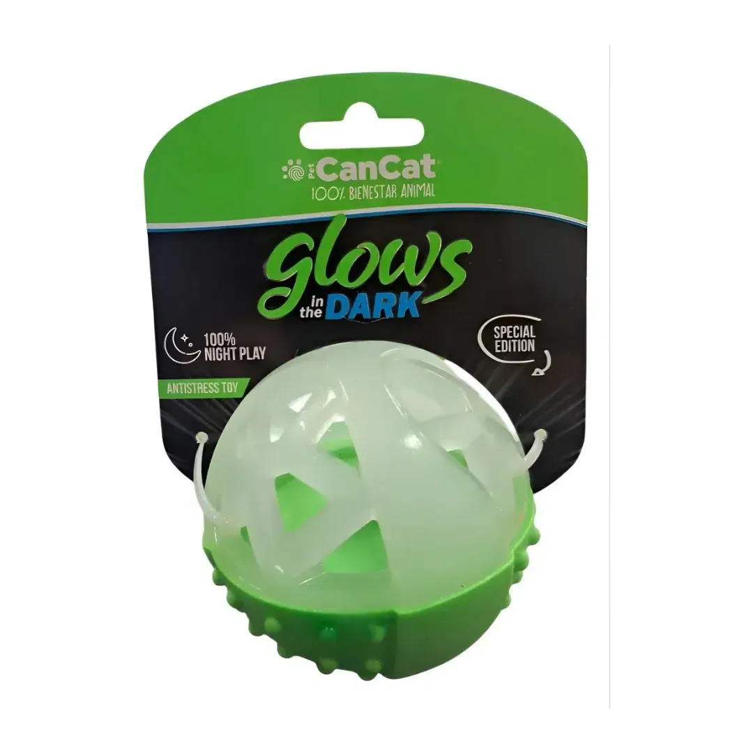 PELOTA SQUEAKY GLOW IN THE DARK CANCAT