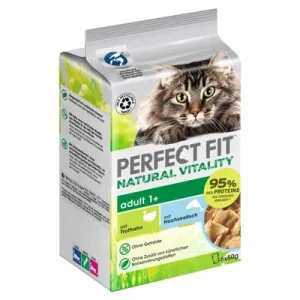 Perfect Fit Natural Vitality Adult 1+ Pescado de alta mar y pavo (6 x 50 g)