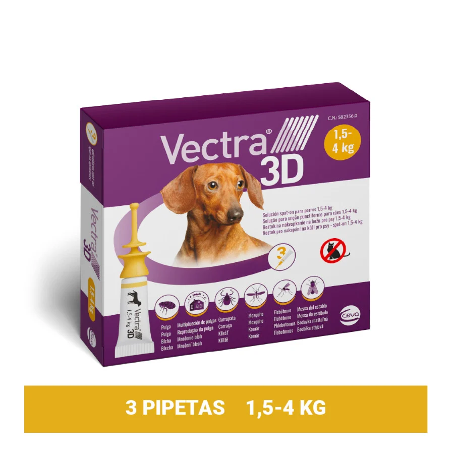 Vectra 3D Pipetas Antiparasitarias para perros - Image 2