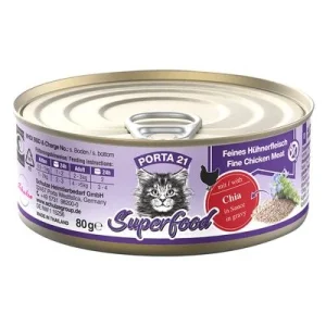 Porta 21 Superfood 24 x 80 g - Pack Ahorro Pollo con semillas de chía