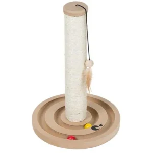Poste rascador para gatos Scratch & Play con juguete Natural