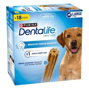PURINA Dentalife snacks dentales para perros grandes (25-40 kg) 18 barritas