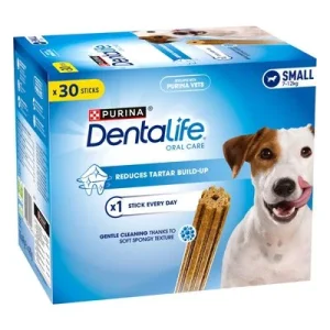 PURINA Dentalife snacks dentales para perros pequeños (7-12 kg) 30 barritas (10 x 49 g)