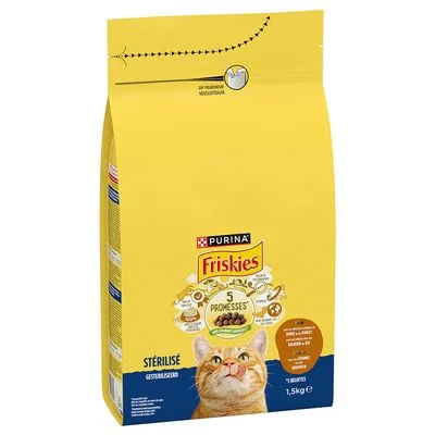 PURINA Friskies Sterilised Cat con pavo, pollo y verduras 1,5 kg