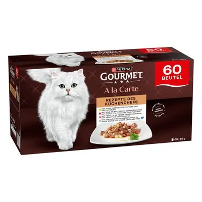 Purina Gourmet A la Carte en sobres 60 x 85 g - Megapack Ahorro Recetas del Chef