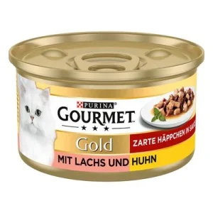 Purina Gourmet Gold Bocaditos en Salsa 12 x 85 g Salmón y pollo