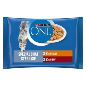 PURINA ONE 4 x 85 g Sterilcat pollo y vacuno