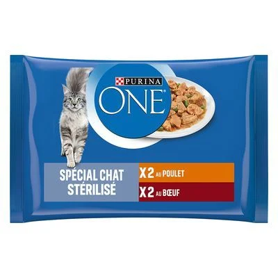 PURINA ONE 4 x 85 g Sterilcat pollo y vacuno