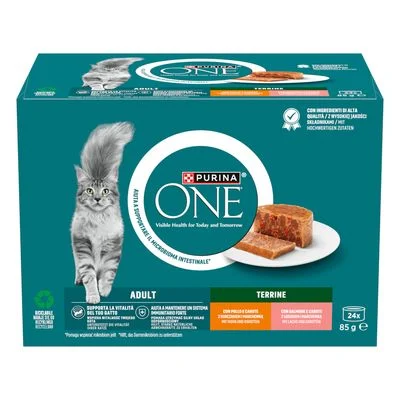PURINA ONE Adult terrina Pack mixto (24 x 85 g)