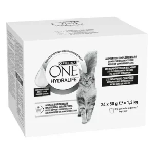 PURINA ONE Hydralife líquido para gatos 24 x 50 g Pack mixto (2 variedades)