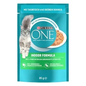 PURINA ONE Indoor Formula para gatos de interior Con atún y judías verdes (13 x 85 g)