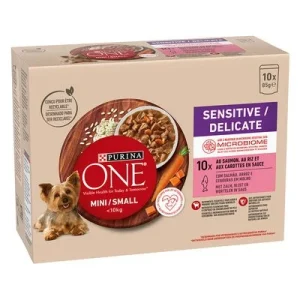 PURINA ONE Mini Sensitive Delicate Salmón 10 x 85 g