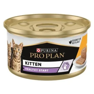 PURINA PRO PLAN Kitten Healthy Start 24 x 85 g en latas Pollo