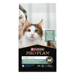 PURINA PRO PLAN LiveClear Sterilised Senior 7+ pavo 1,4 Kg