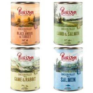 Purizon 12 x 400 g comida húmeda para perros - Pack Ahorro Adult Pack mixto