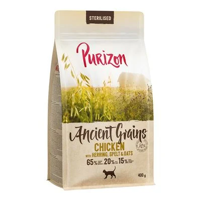 Purizon Adult Sterilised Pollo con pescado - Cereales ancestrales 400 g