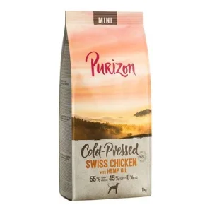 Purizon Cold Pressed Mini pollo suizo con aceite de cáñamo 1 kg