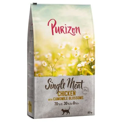 Purizon Single Meat 2 x 6,5 kg para gatos - Pack Ahorro Pollo con flores de camomila
