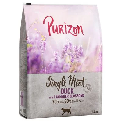 Purizon Single Meat con pato y flores de lavanda pienso para gatos 2,5 kg