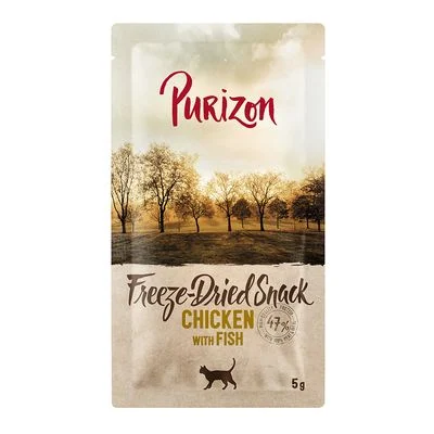 Purizon snacks sin cereales de pollo con pescado para gatos 5 g