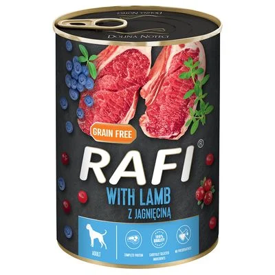 Rafi Adult 24 x 400 g Con cordero, arándanos y arándanos rojos